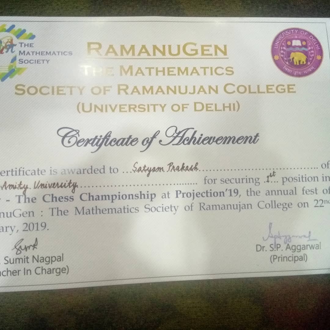 Certificate of Achievement